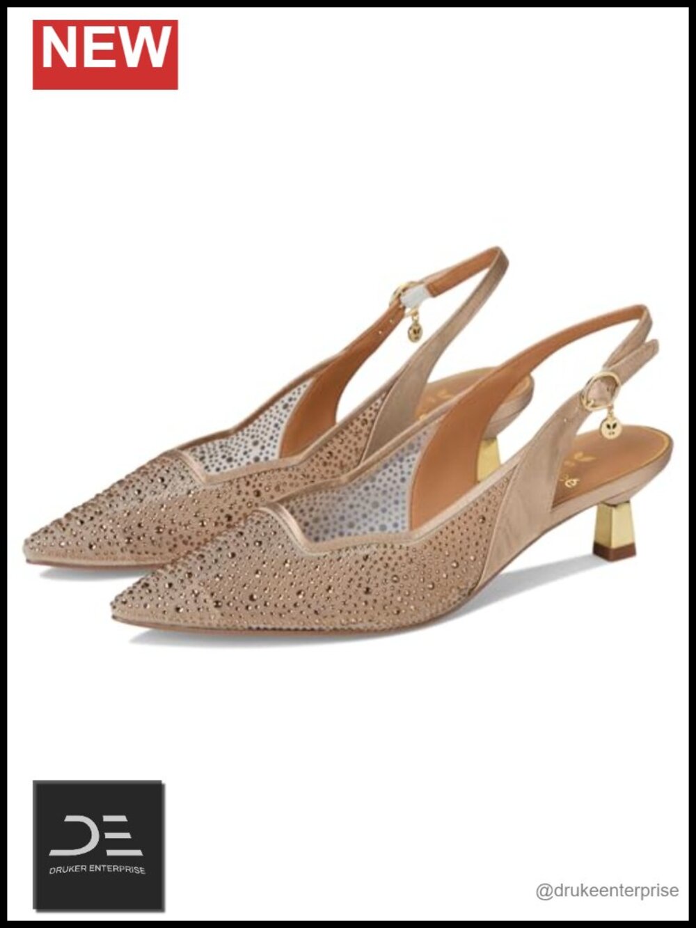 J. Renee Aleksa Beige Womens Mesh Kitten Heel Slingback Pumps